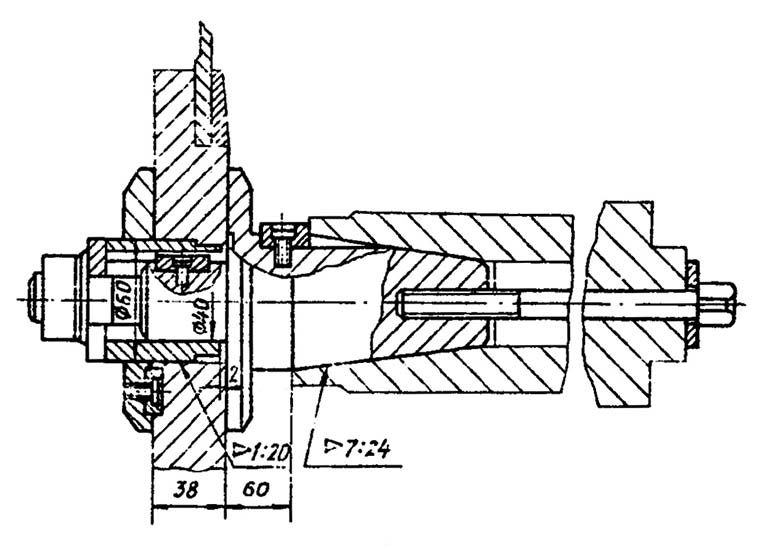 Перехідний фланець під зуборізну головку верстата 3М666ВФ2